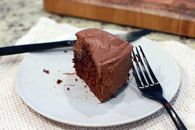 Devil’s food cake slice