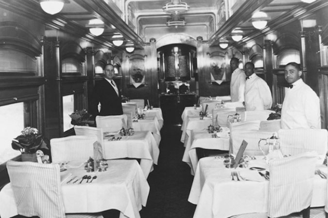 Interior of Northern Pacific Yellowstone Comet dining car